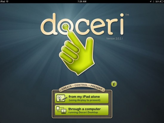 opening screen