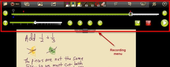 recording menu