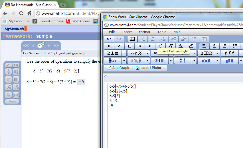 How to Show work